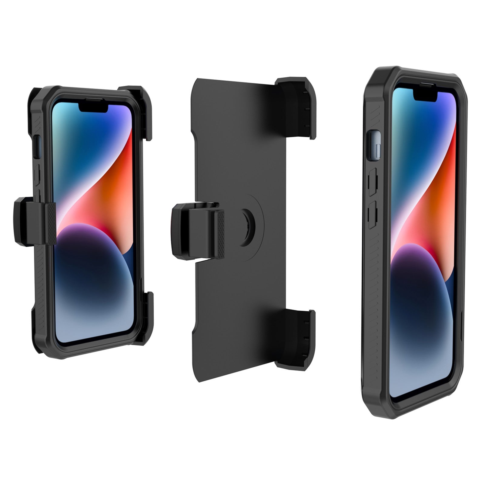 For iPhone 14 Plus Shockproof Case Invisible Kickstand Caes TPU PC Anti-Drop Phone Cover For iPhone 14 Plus Shockproof Case Invisible Kickstand Caes TPU PC Anti-Drop Phone Cover